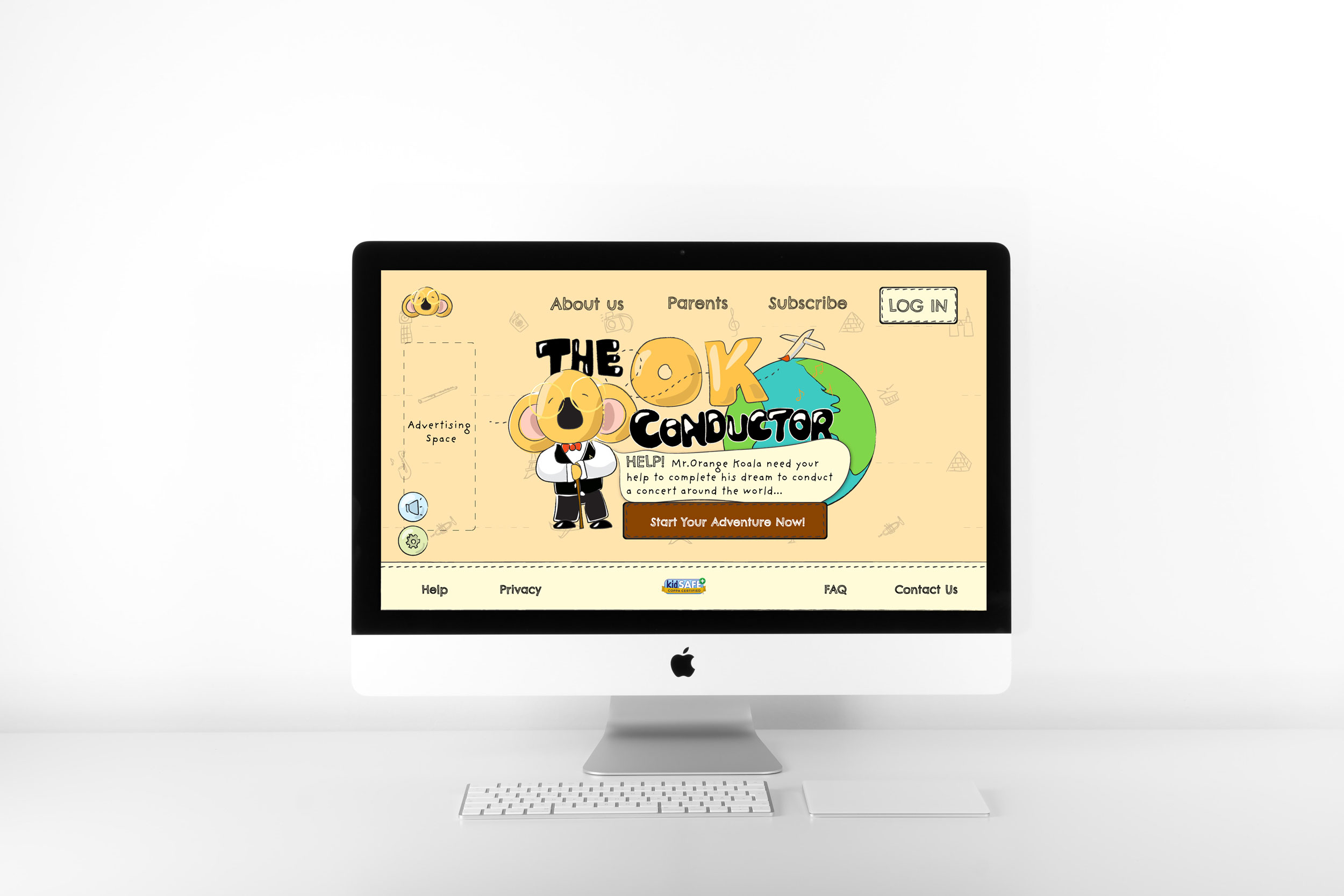 desktop with educational website